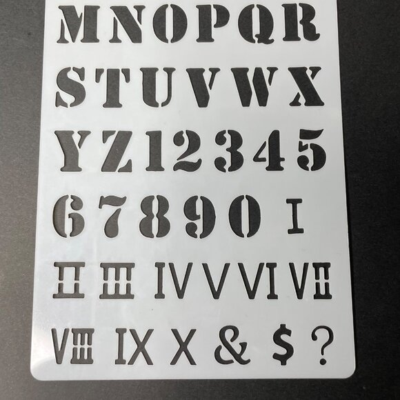 Reusable Art Planner Stencil Alphabets Numbers Roman Numerals mq Mixed Media Sup - Picture 3 of 3